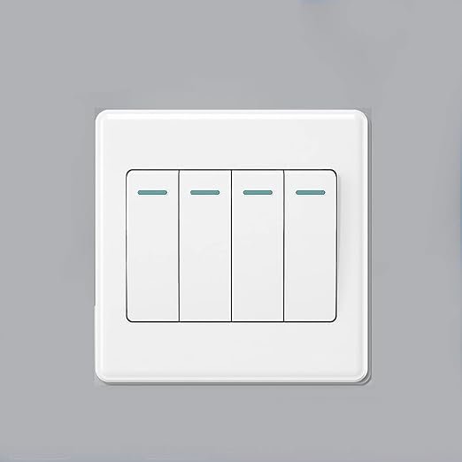 Big Button 4gang 2way Luxury White Switch